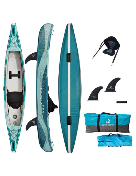 Inflatable dropstiched kayak 1 person
