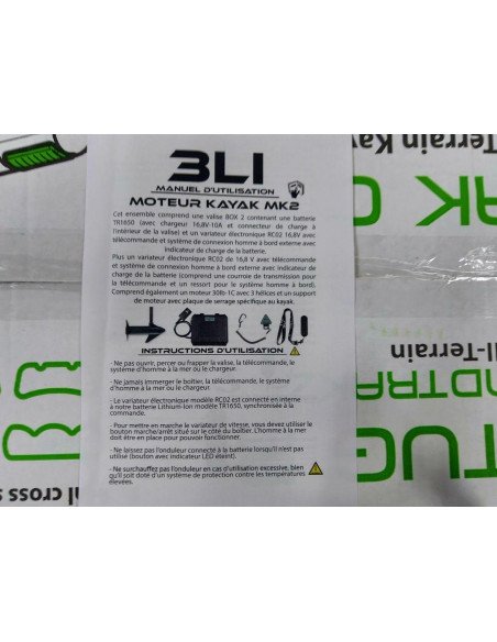 KIT Moteur Eléctrique pinces 1 CV + Lithium 750W 50 Ah 16.8v