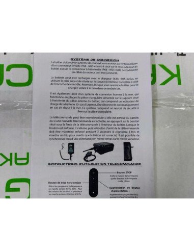 KIT Moteur Eléctrique pinces 1 CV + Lithium 750W 50 Ah 16.8v
