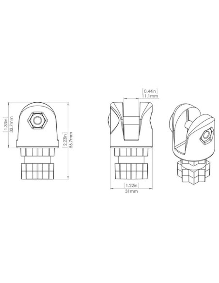 Paire de support de Bimini Railblaza - Accessoire original Railblaza