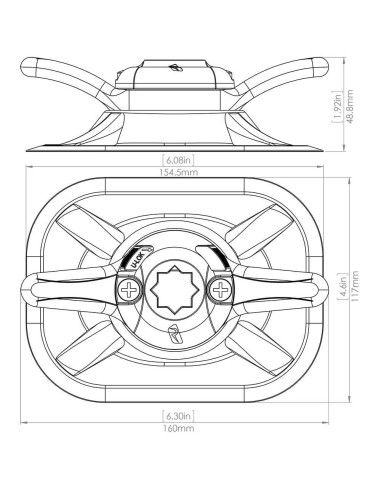 CleatPort RIBMount inc 3M VHB Railblaza - Accessoire original Railblaza