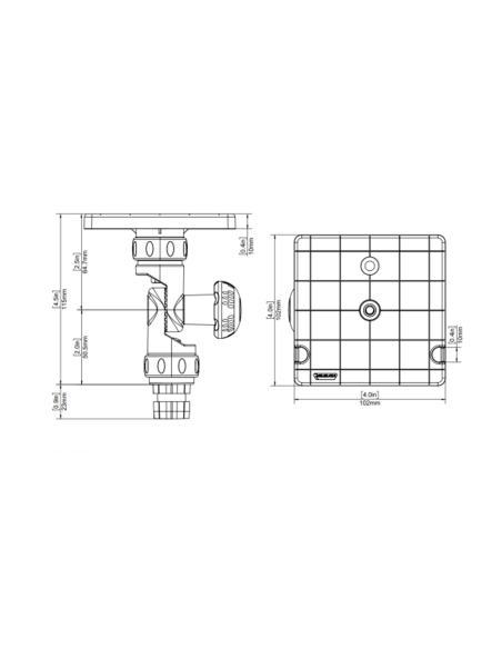 Plateforme pour écran de sondeur R-Lock - Accessoire original Railblaza
