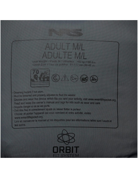 Gilet NRS Chinook Fishing PFD Gris 2026