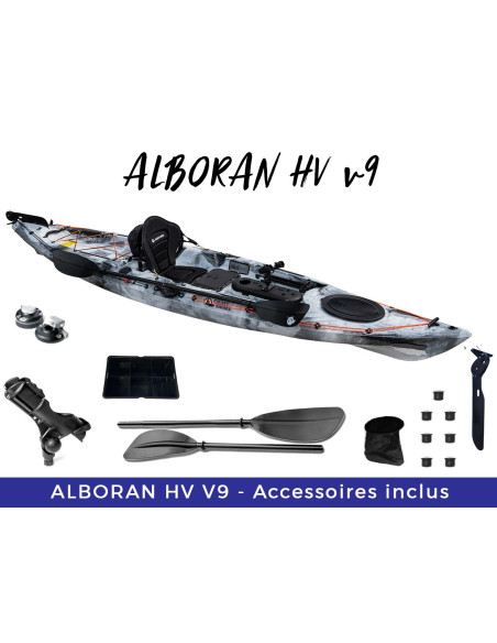Kayak Alboran HV individuel - Modèle de pêche homologable div 245  - Galaxy Kayaks